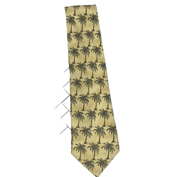 Tommy Bahama Men’s Classic 100% Silk Neck Tie Blue Palm Trees Print 57 X 4 - Picture 3 of 8